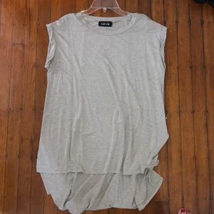 beige short sleeve long top